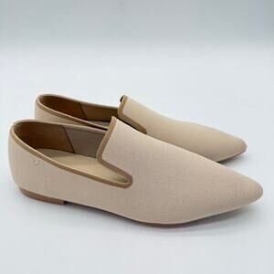 Vivaia Ultra Soft Machine Washable Cloud Comfort Old Money Knit Flats Almond 9.5